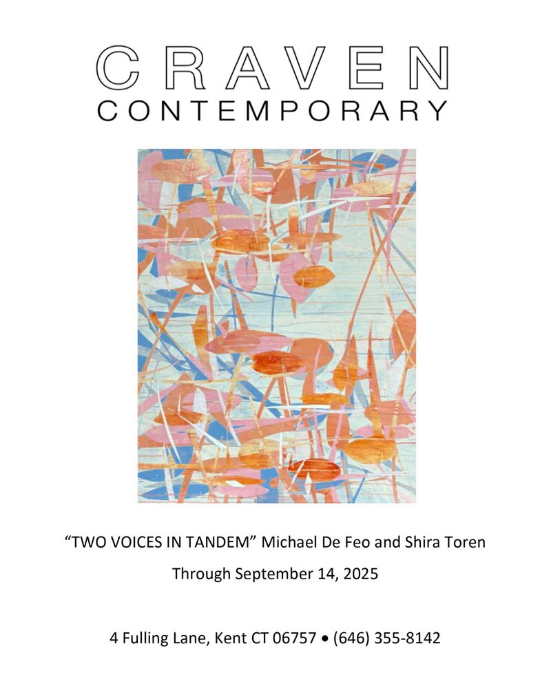 Shira Toren painting on an exhibition announcement. 