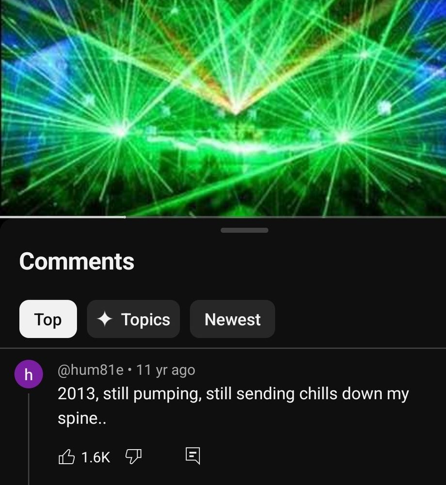 YouTube vid comment from 2013 appreciating You're My Angel breeze and styles