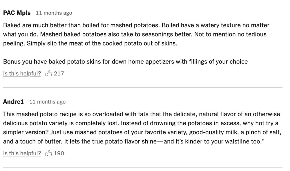 A twofer on Martha's notoriously decadent mashed potato recipe, in which the potatoes are steamed
