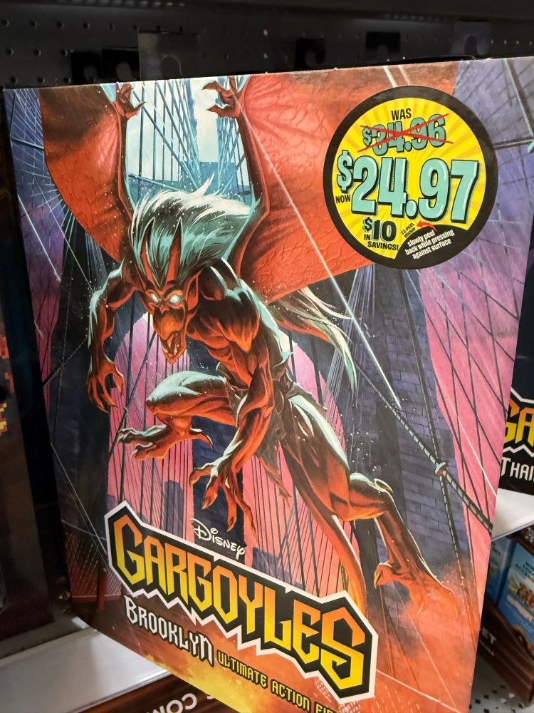 Box containing action figure of Brooklyn from the TV show “Gargoyles”