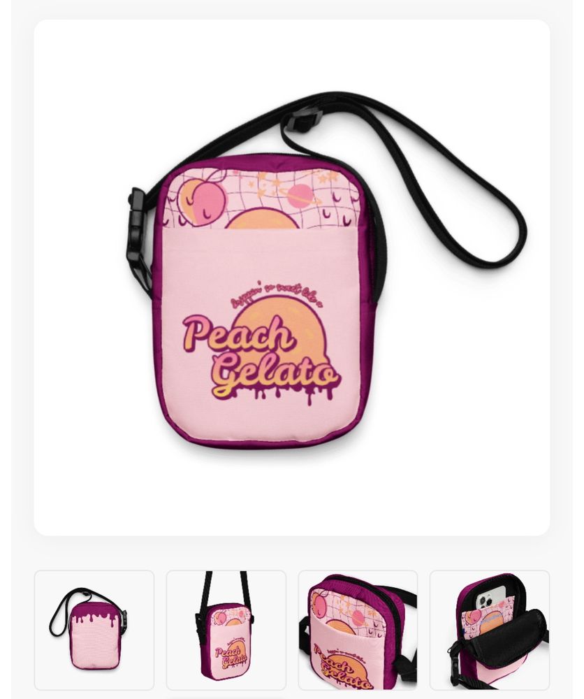 peach gelato crossbody bag