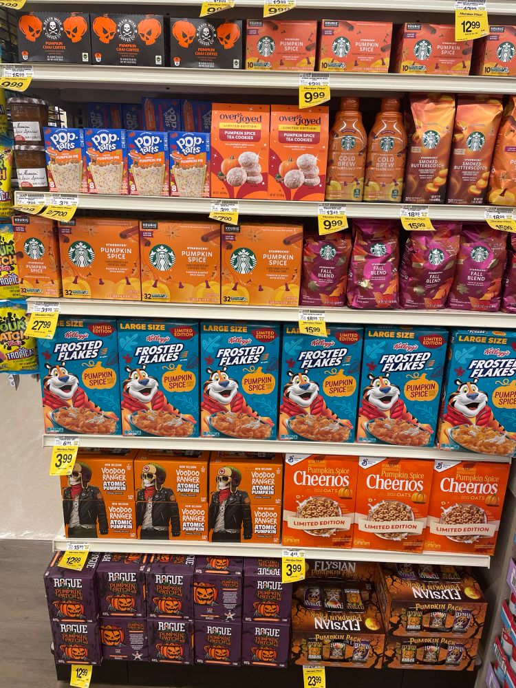 More pumpkin spice flavored stuff than you can shake a stick at…