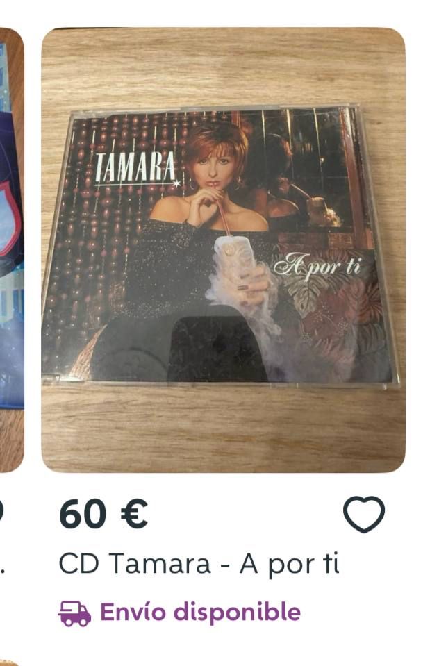 CD "Tamara - A por ti", a la venta por 60 pavazos en Wallapop