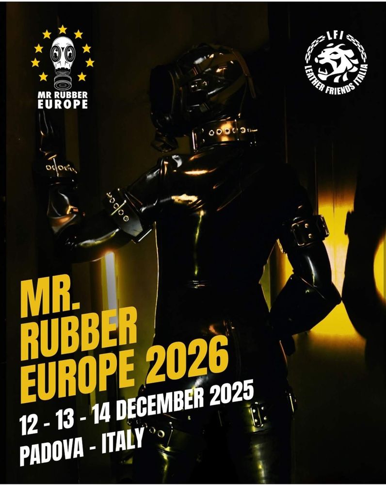Mr Rubber Europe 2026 poster with the date of 12-14 December 2025.