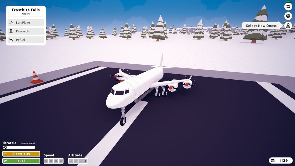 A airliner-looking aircraft with three small propeller engines and one electric engine on each wing.