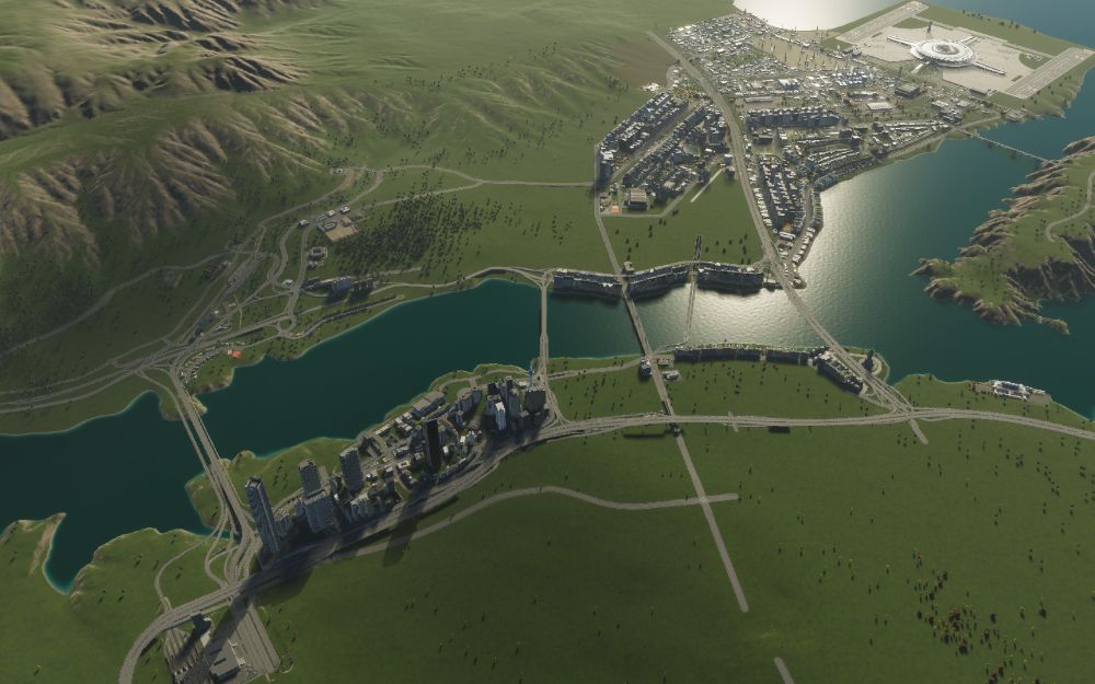 Aerial shot of the current progress on Civitas Aurorarum.