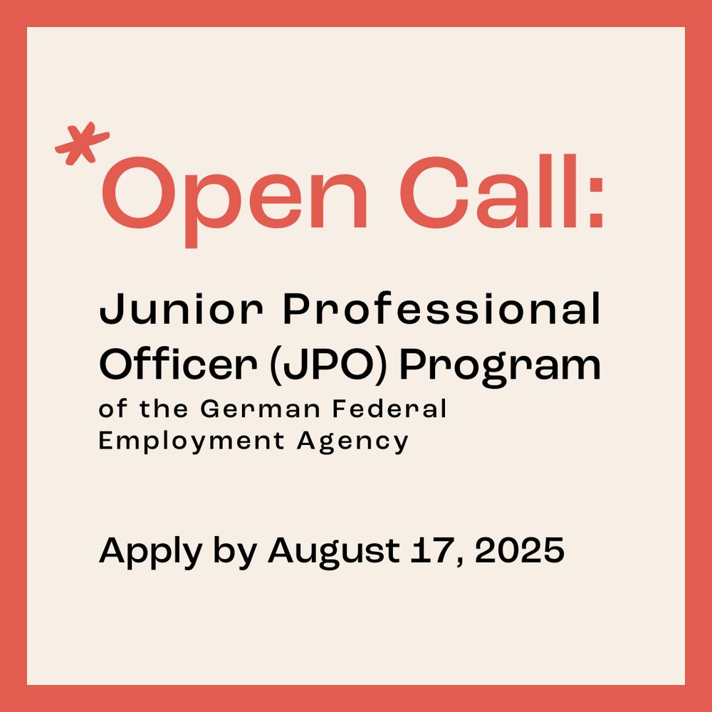 pen Call!
The German Federal Government offers an opportunity for those aspiring to work w intl. organizations - with the JPO Program - within Social and #PoliticalSciences, #Law, #Economics and #Finance, #NaturalSciences and #Engineering! https://www.arbeitsagentur.de/vor-ort/zav/bfio