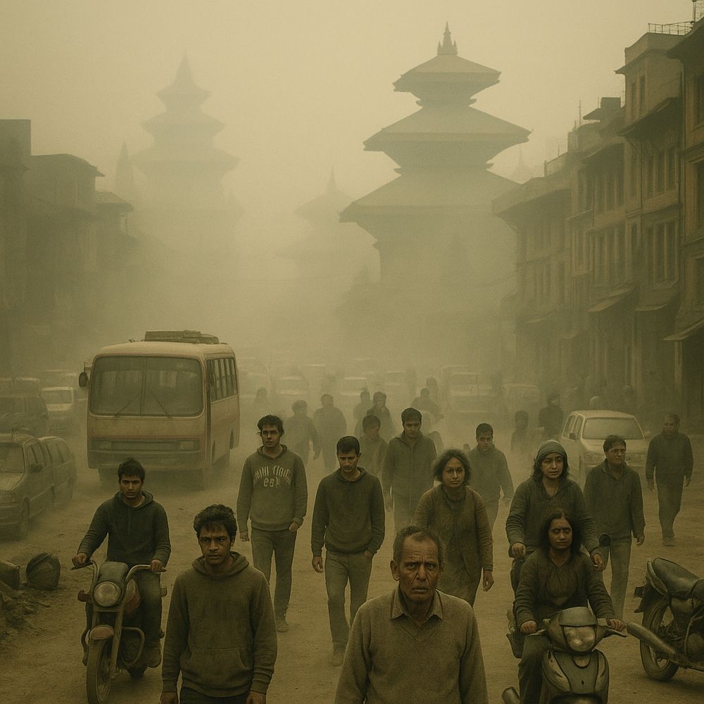 An AI generated video showing the harsh condition of air pollution in Kathmandu Valley