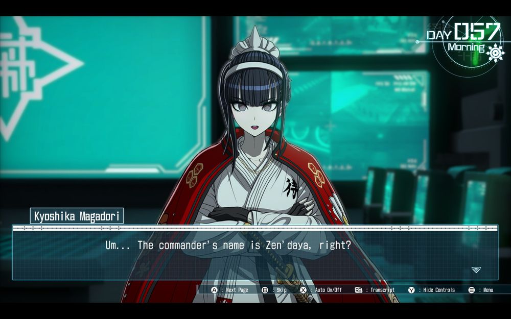"Um... The commander's name is Zen'daya, right?"