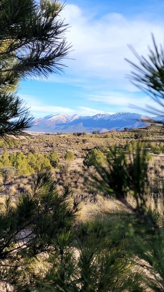 A little snow on top of the Sierra de Maria, photo taken from Cerro de la Venta this afternoon 