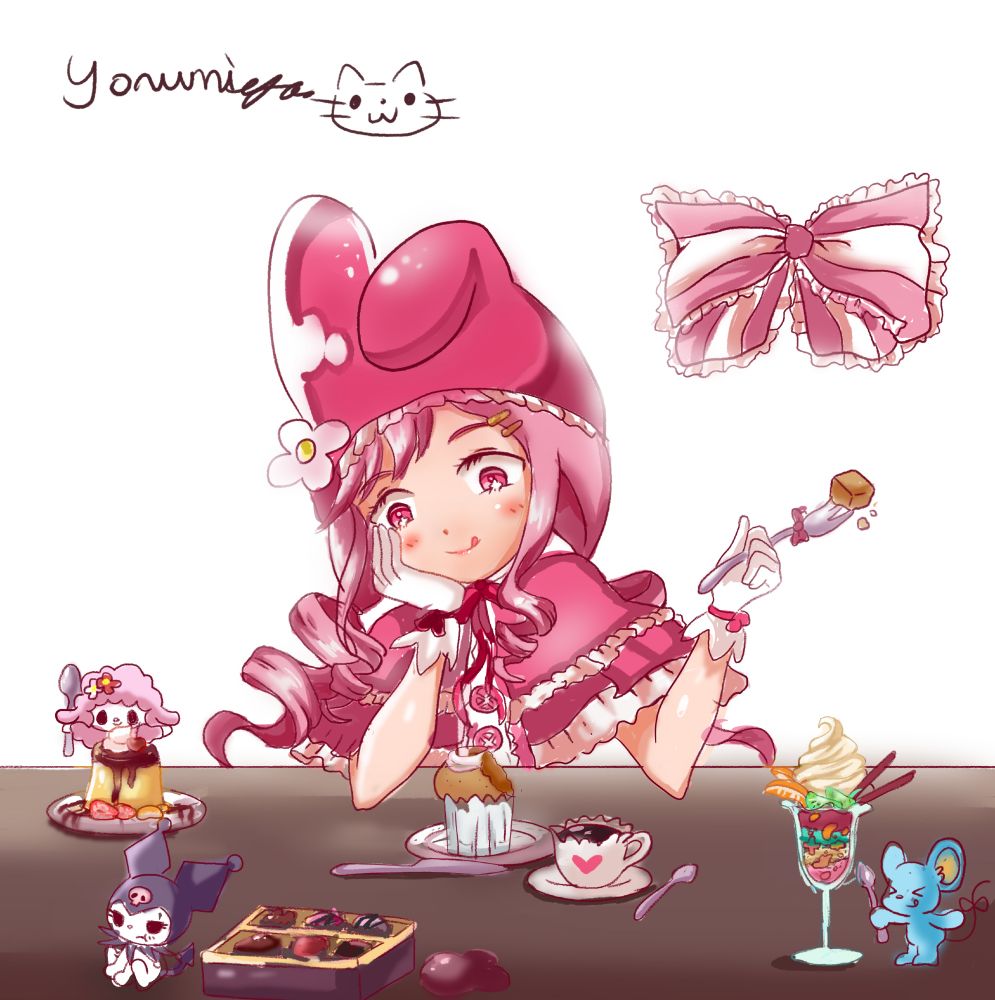my melody, piano, my sweet piano, flat-kun, cake, dessert cute, kuromi,pudding, moe, sanrio , kawaii flat, onegai my melody, 