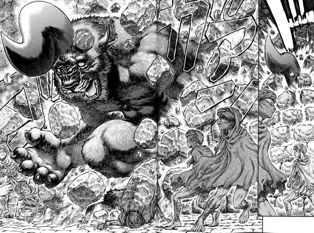 Nosferatu Zodd kool-aid mans his way through a bunch of Kushan warriors