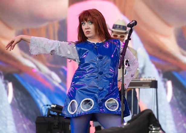 CMAT on the Pyramid Stage in Glastonbury where she gave the most joy-filled performance imaginable and oh my WORD, I wish I had been there.