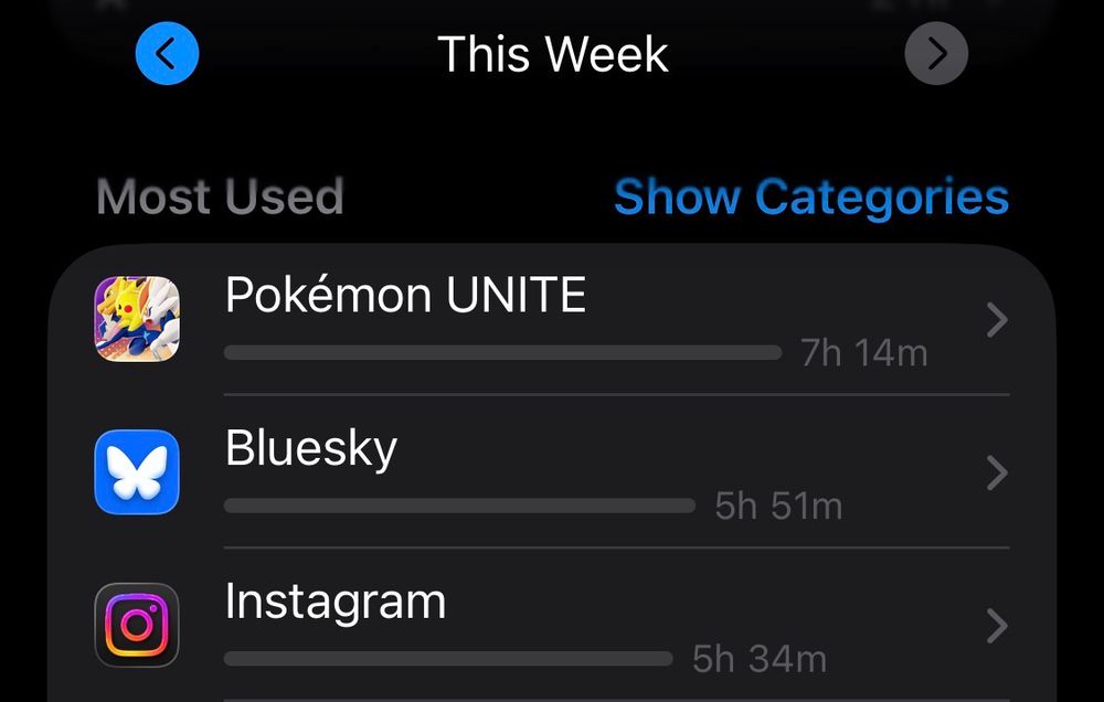 스크린타임 스샷 1위에 포켓몬 유나이트가있다