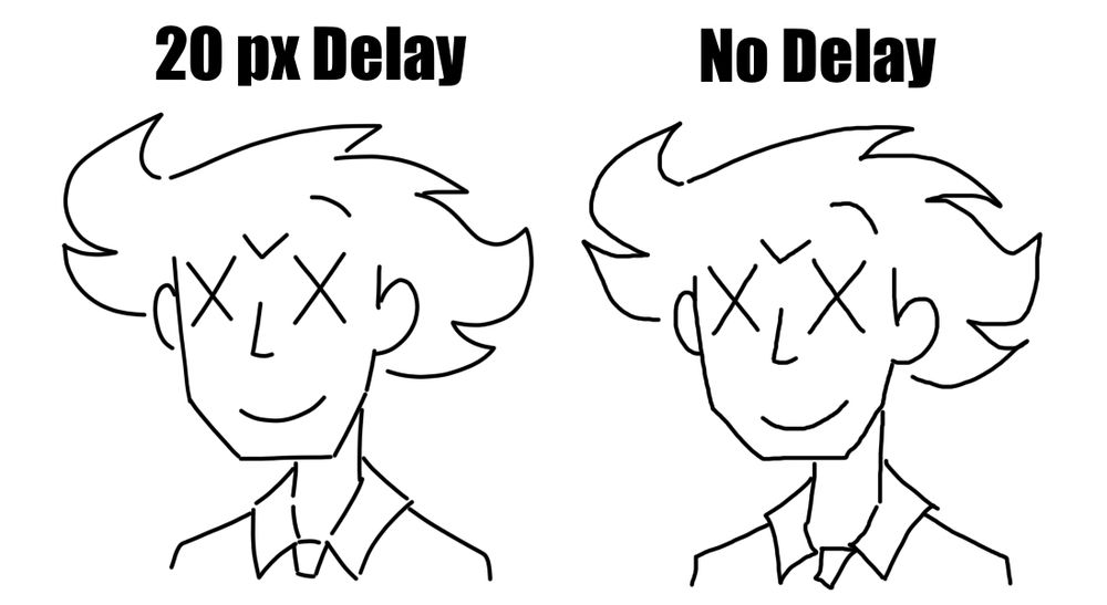 Left: Rigel headshot drawn with 20 pixel delay
Right: Rigel headshot drawn with no delay