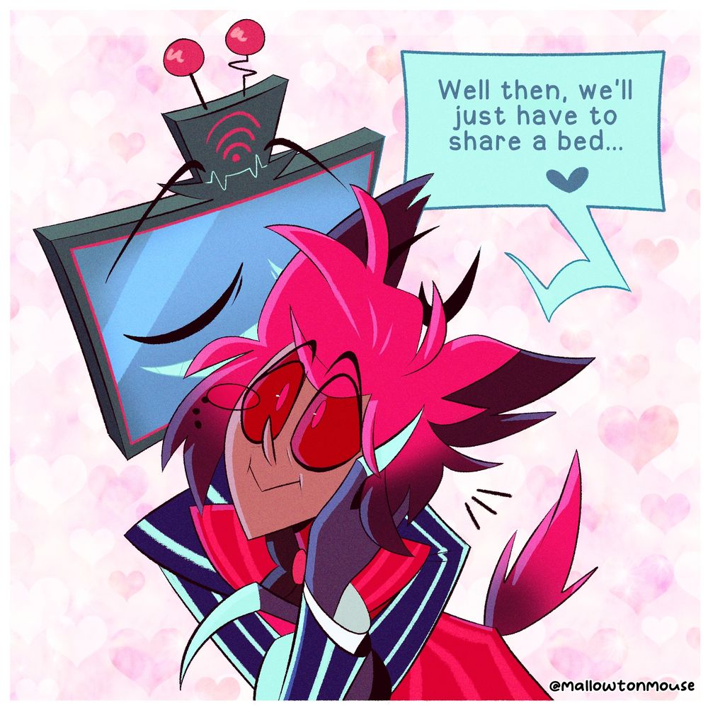 Vox replies, "Well then, we'll have to share a bed... <3"