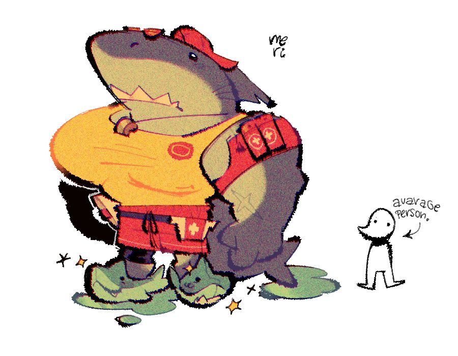 big giant anthro shark 