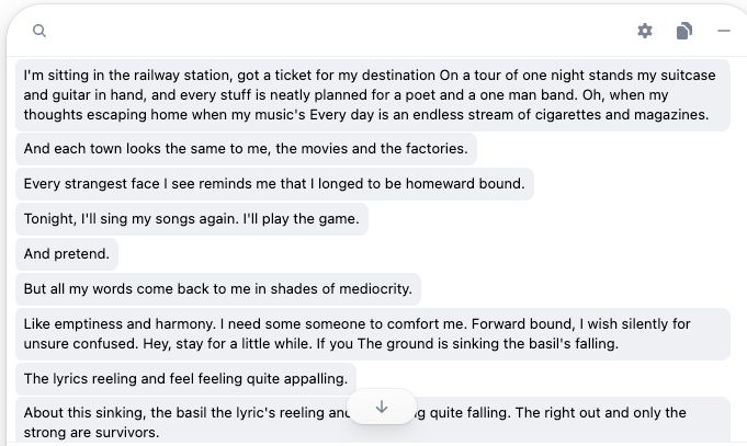 lyrics to Homeward Bound by Simon & Garfunkel