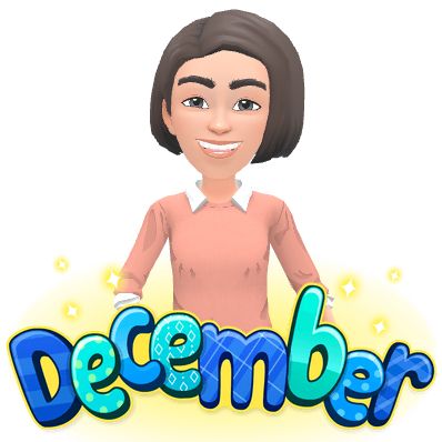 emoji of me with the word December below