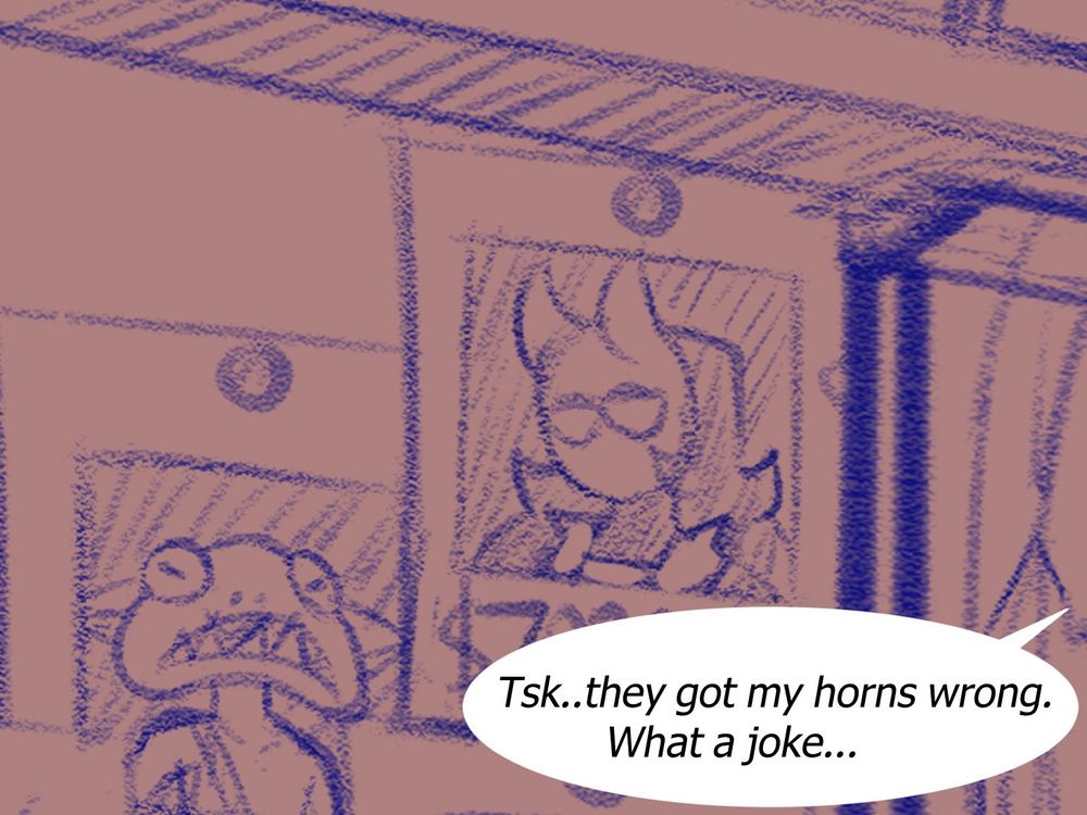 Shadow Demon commenting about his horns were made too short 