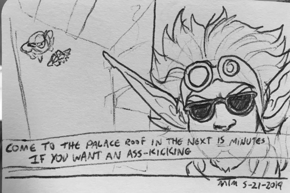 A selfie of Jak lying on the palace roof wearing sunglasses. Below him, Baron Praxis and Erol are visible. A snapchat text bar reads, "Come to the palace roof in the next 15 minutes IF YOU WANT AN ASS-KICKING"
