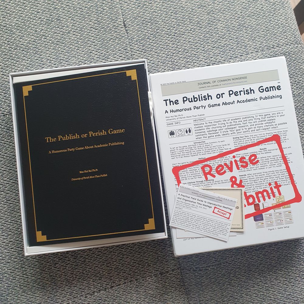 The card game "publish or perish" 