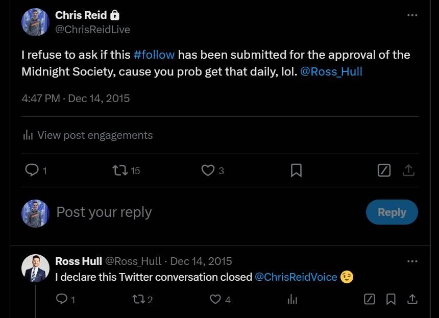 Are You Afraid of the Dark actor Ross Hull replies with the best throwback to the show I could have ever received. 