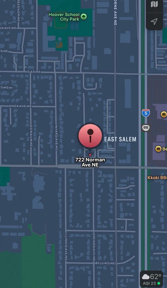 Map view of where they were at in Salem 