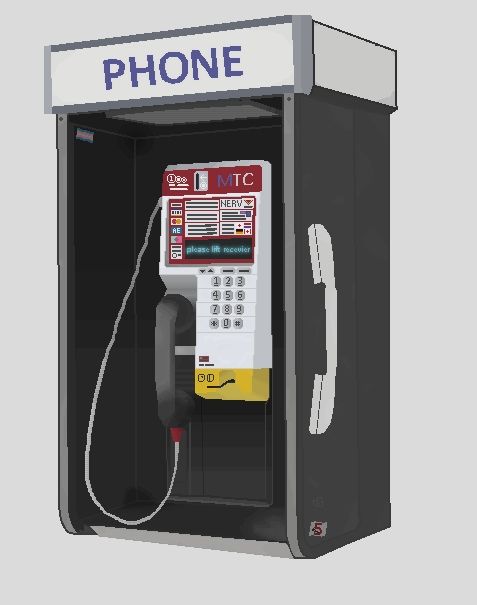Pay phone pixel art (admittedly this was traced from a photograph as im trying to work on shading and better understanding 3d objects)