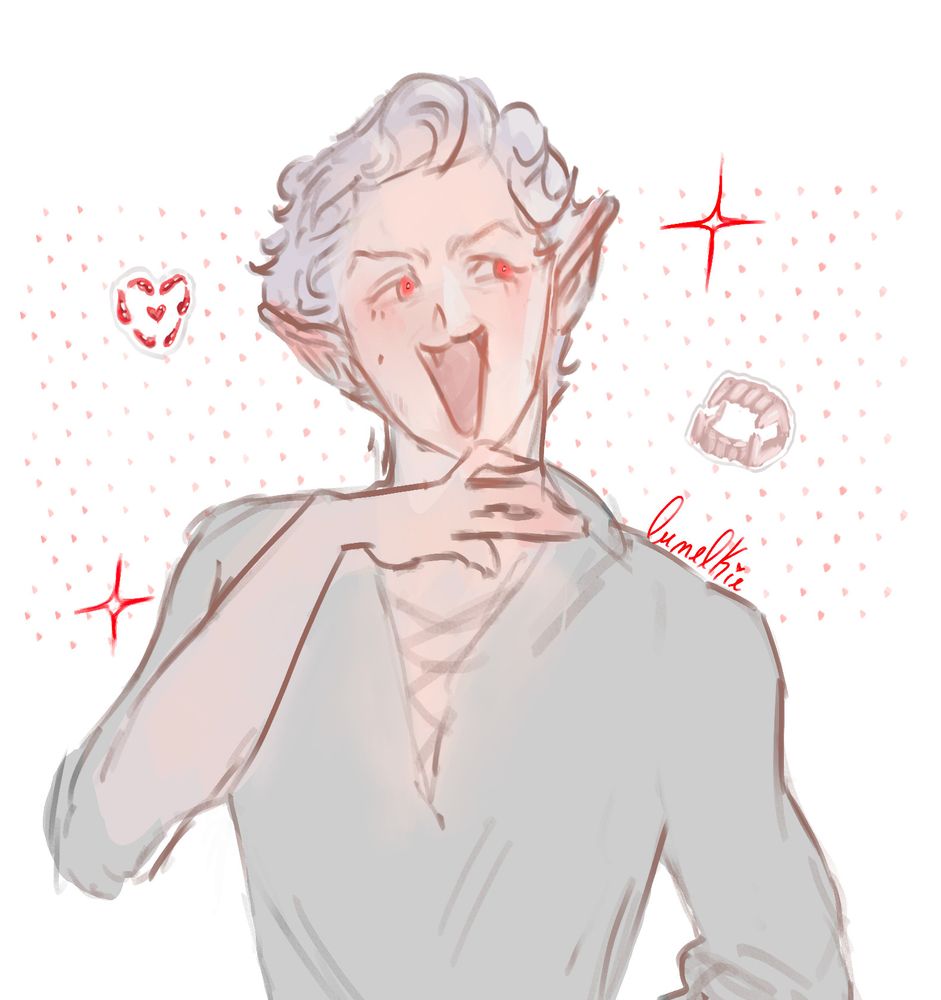 Astarion from baldur's gate 3 laughing like an evil anime school girl