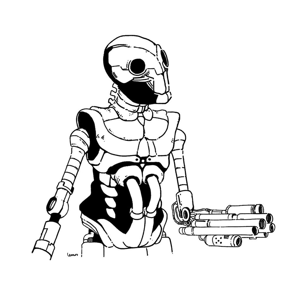 A robot with an arm-gun
