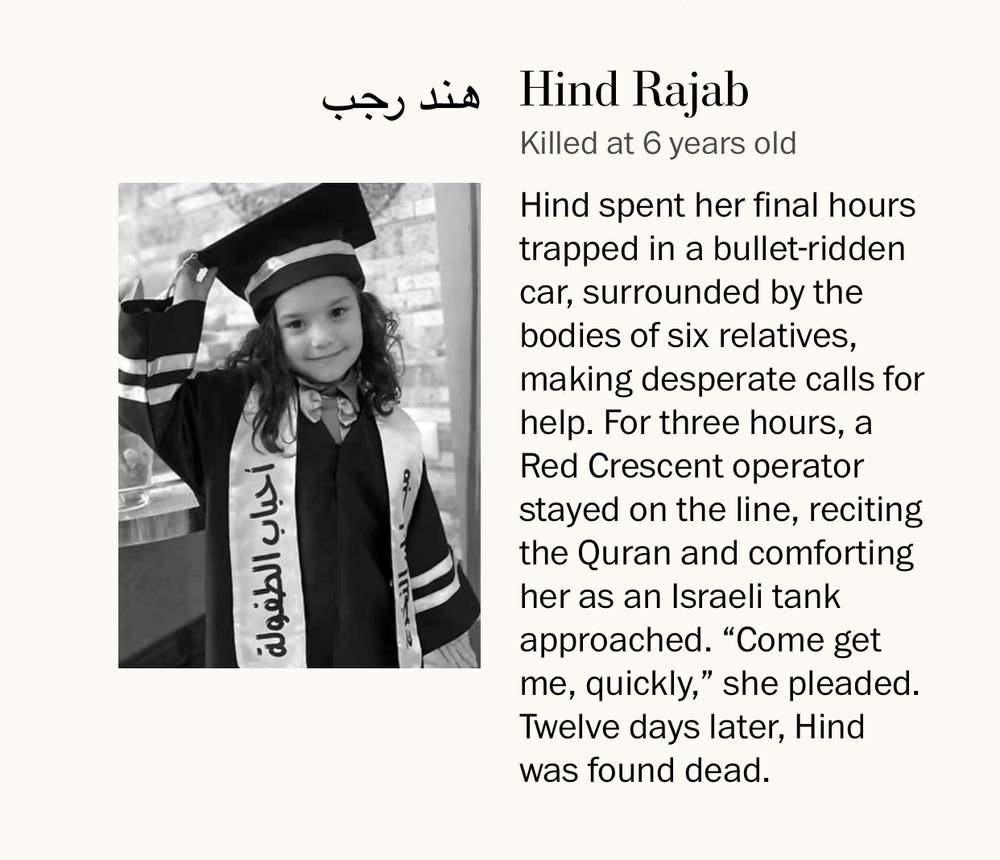 Hind Rajab is pictured
Killed at 6 years old
Hind spent her final hours trapped in a bullet-ridden car, surrounded by the bodies of six relatives, making desperate calls for help. For three hours, a Red Crescent operator stayed on the line, reciting the Quran and comforting her as an Israeli tank approached. "Come get me, quickly," she pleaded.
Twelve days later, Hind was found dead.
