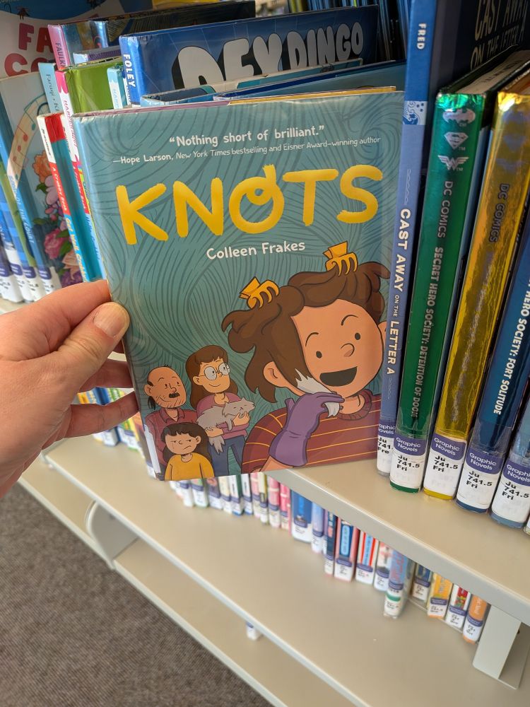 A photo of the book KNOTS at the Princeton Public Library 