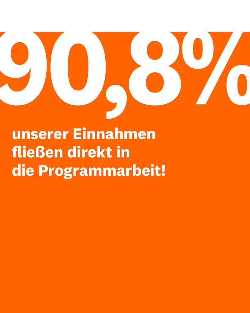 90,8% kommen direkt in der Programmarbeit an!