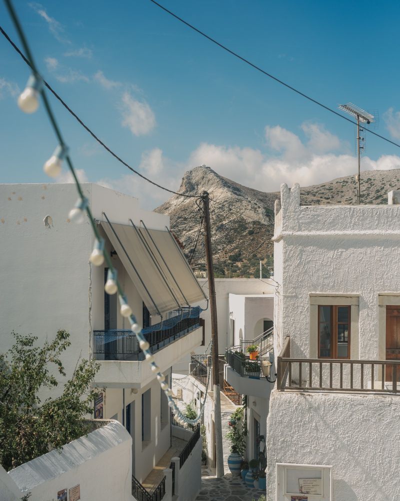 View of the local mountain. Filoti, Naxos, Greece.