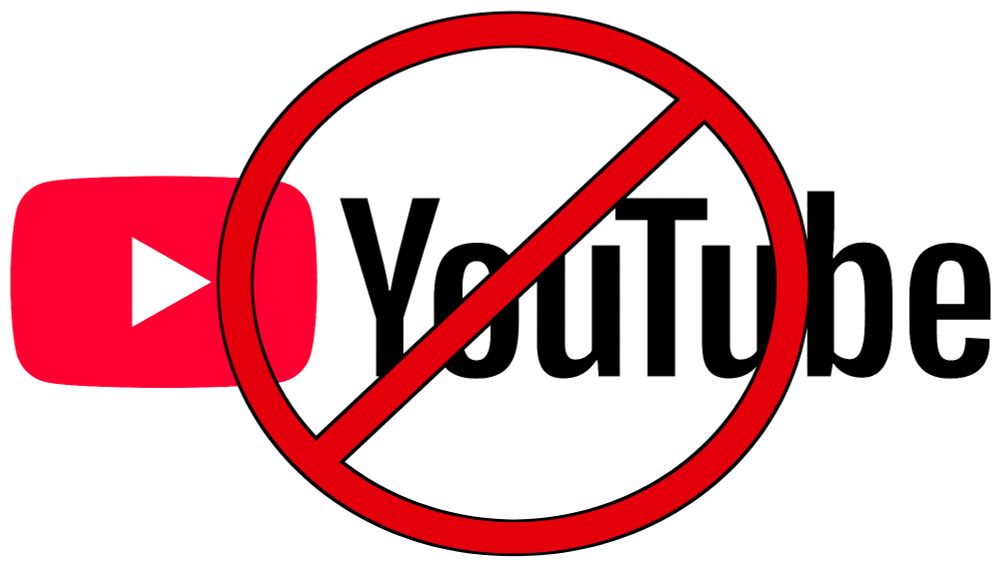 The YouTube logo with a NO Symbol over it to protest YouTube implementation of AI age verification update on the 13th