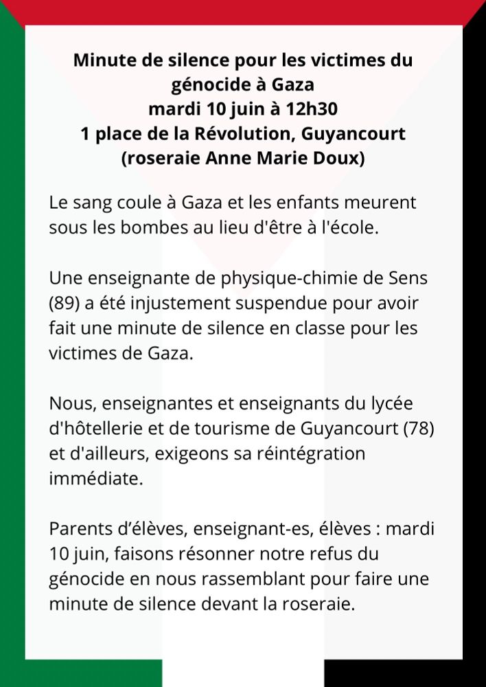 Visuel de l'appel reprenant les éléments mis dans le post 