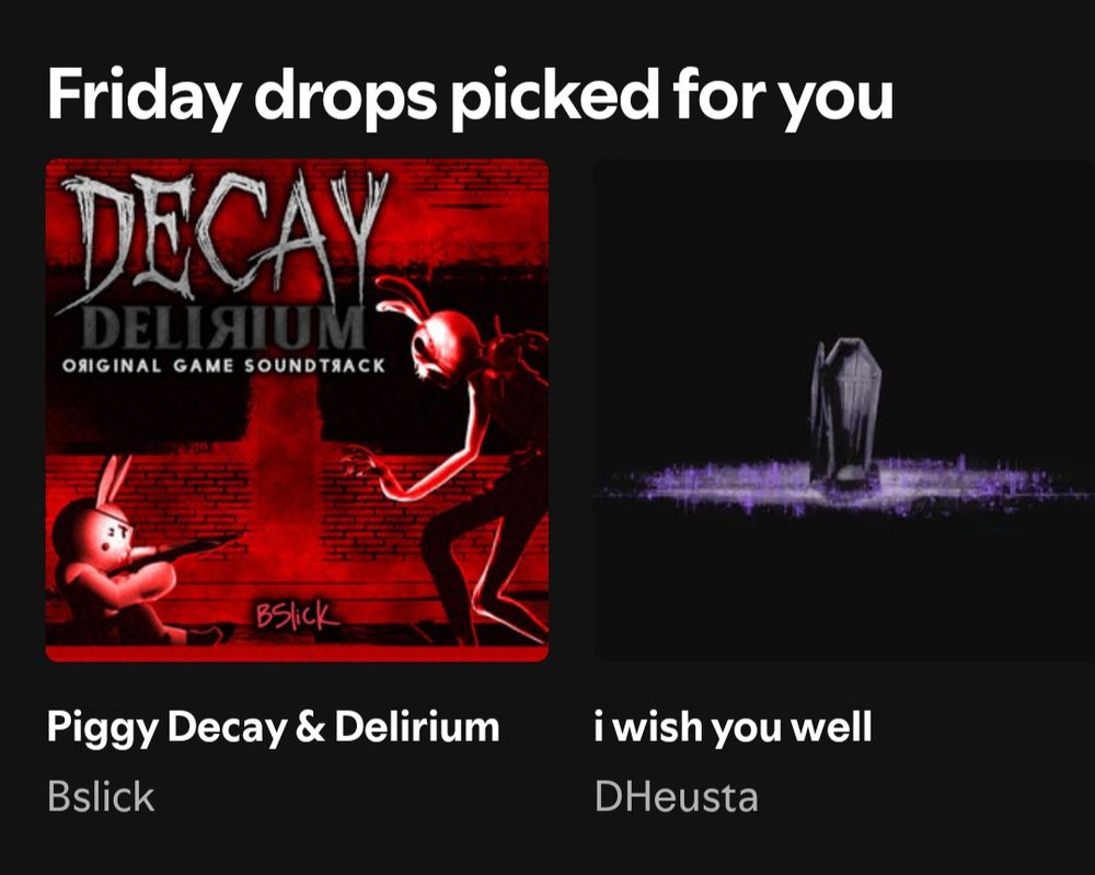 Image of "Friday drops" on MiloTheFriend's Spotify showcasing two releases he's been waiting for.