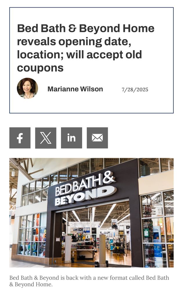 Bed Bath and Beyond Home reveals opening date 