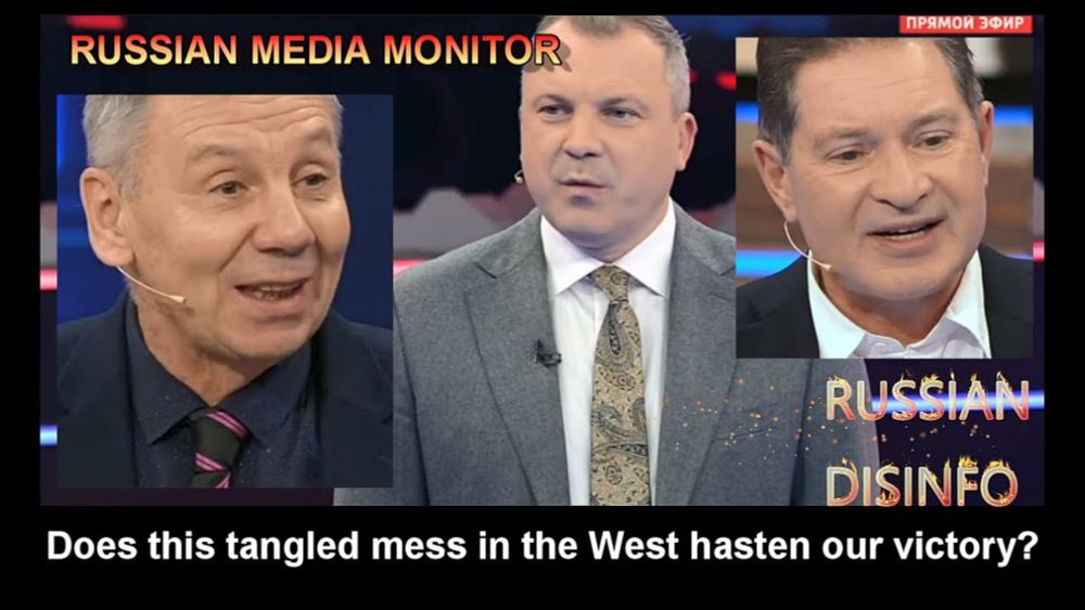 State TV says the mess in the West will help Russia win