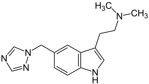 Um…. My brain hurts and I cannot think of the proper words for this. A chemical representation of the medication rizatriptan… I believe. But my brain hurts so I could be wrong. 