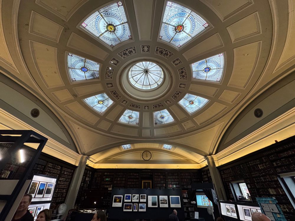 A photo of the roof done in the Portico Library 