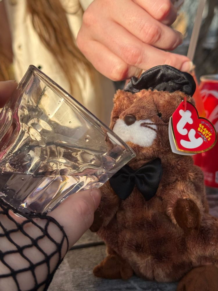 Phil takin a sip of some alc