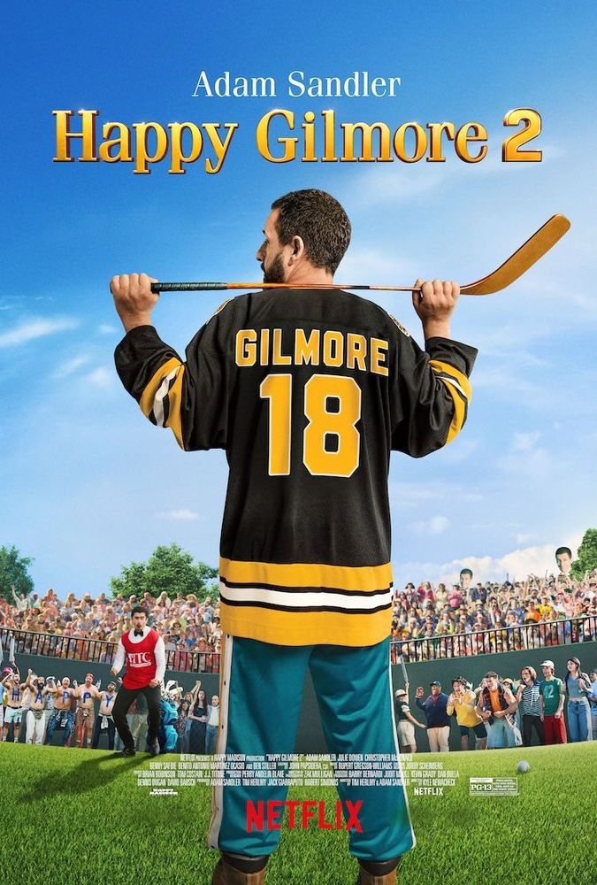 Netflix poster for Happy Gilmore 2 starring Adam Sandler