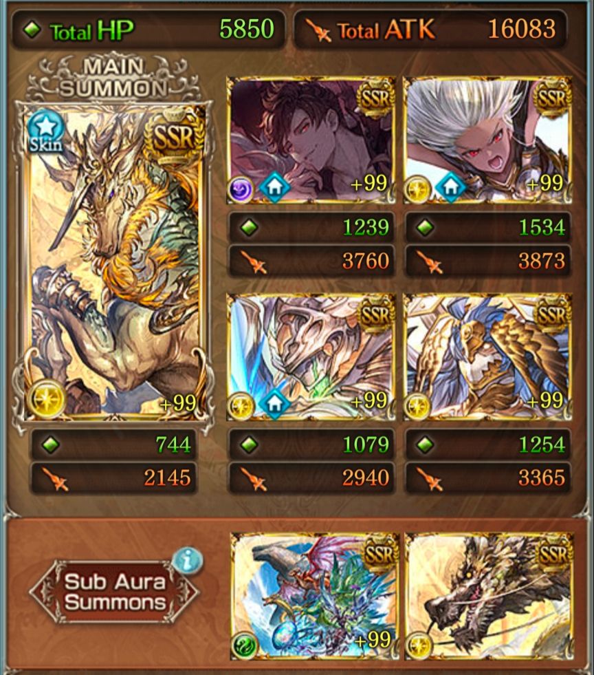 summons: Huanglong//Belial/Grand Order/Lumi120/Metatron//Wedges/Lu Woh