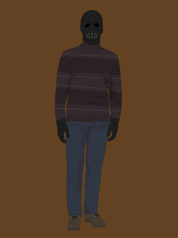 Outfit 1:

Sweater originally belonged to his mother but it was given to him. It's something he usually wears during the colder seasons
