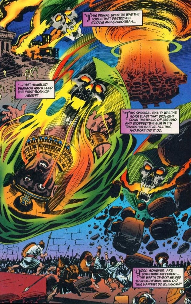 Encarnación del Espectro, personaje de DC Comics, como la Ira de Dios, más allá del cuerpo mortal de Jim Corrigan.