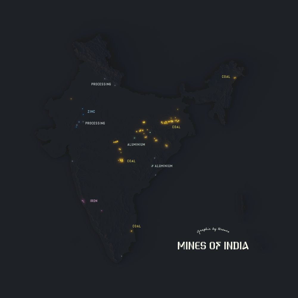 A visualisation of the mines of India