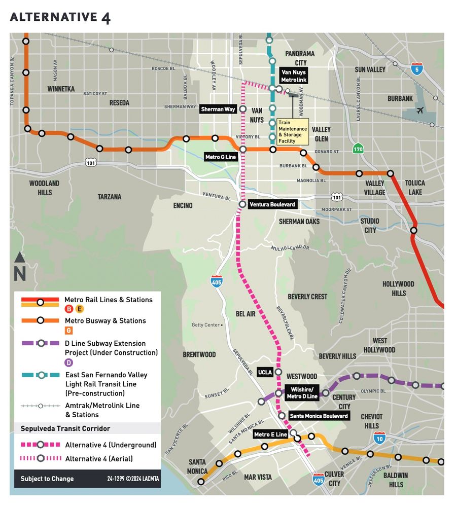 Sepulveda transit corridor, alternate 4