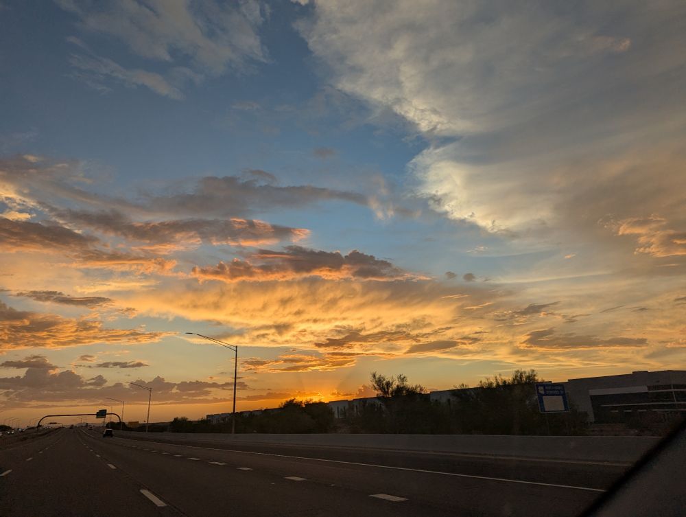 Pretty ass sunset. Mostly orange. 